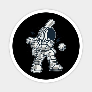 Astronaut Playing Baseball Magnet